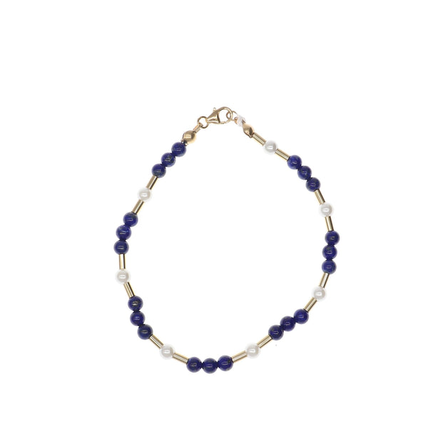 Pulsera De Cordón Turquesa Con Lapislázuli Y Esmalte Vibrant