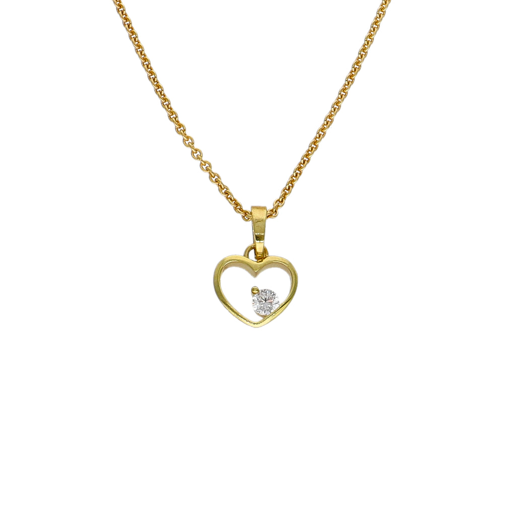 Collar Oro Amarillo 14kt Corazón P00501361070420