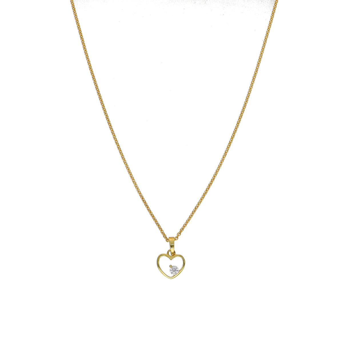 Collar Oro Amarillo 14kt Corazón P00501361070420