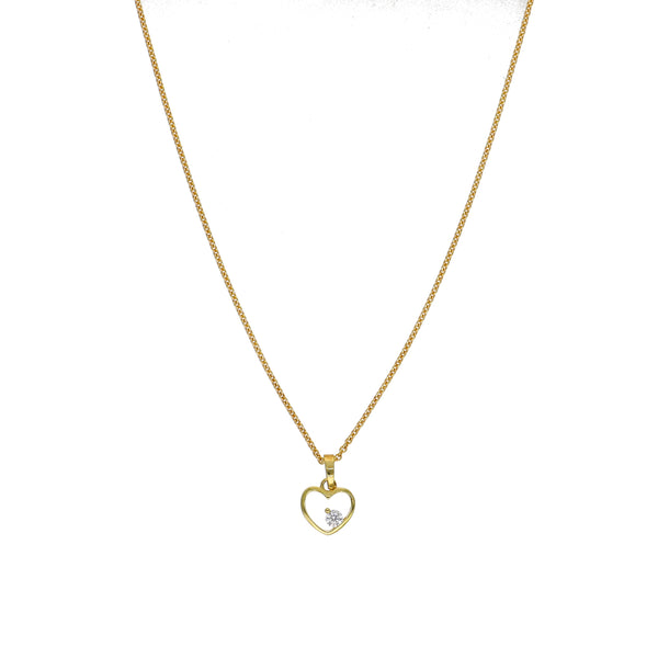 Collar Oro Amarillo 14kt Corazón P00501361070420