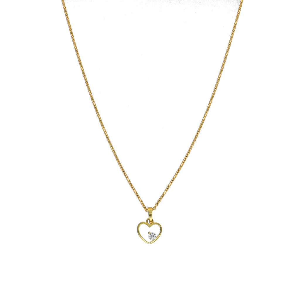 Collar Oro Amarillo 14kt Corazón P00501361070420