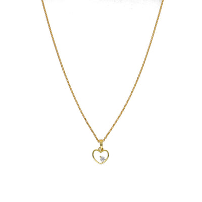 Collar Oro Amarillo 14kt Corazón P00501361070420