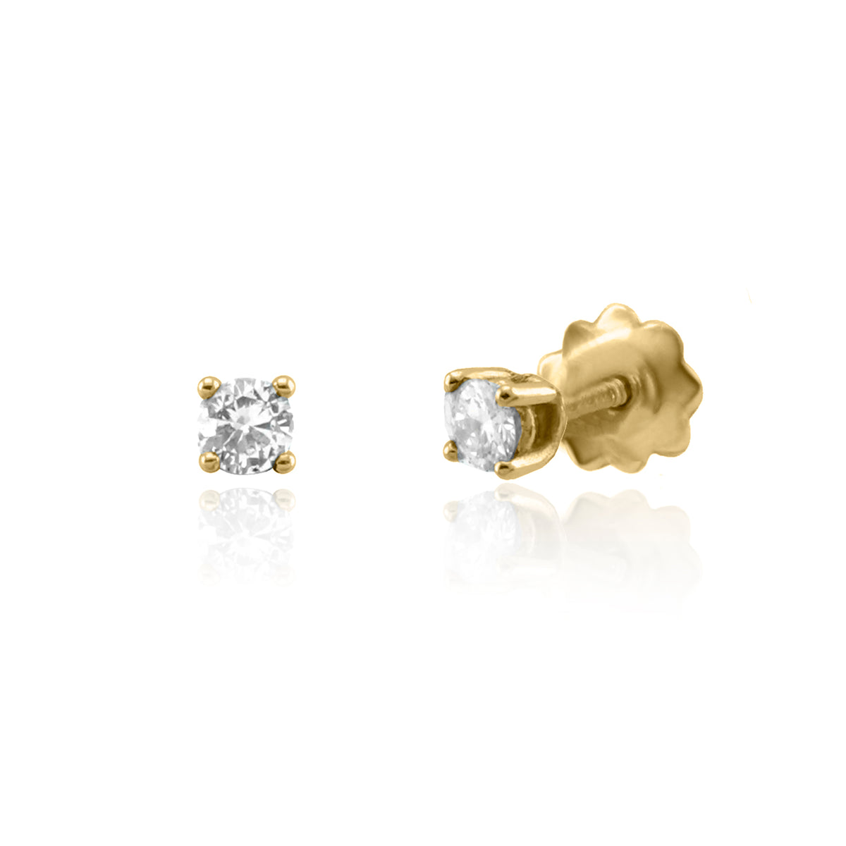 Aro Oro Amarillo y Brillantes Punto de Luz AR-13290