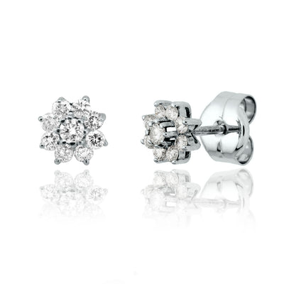 Aros Oro Blanco y Brillantes AR-14690
