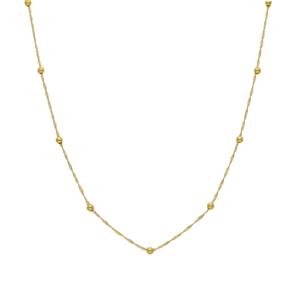 Collar Oro Amarillo 14kt Bolitas P0051812511457