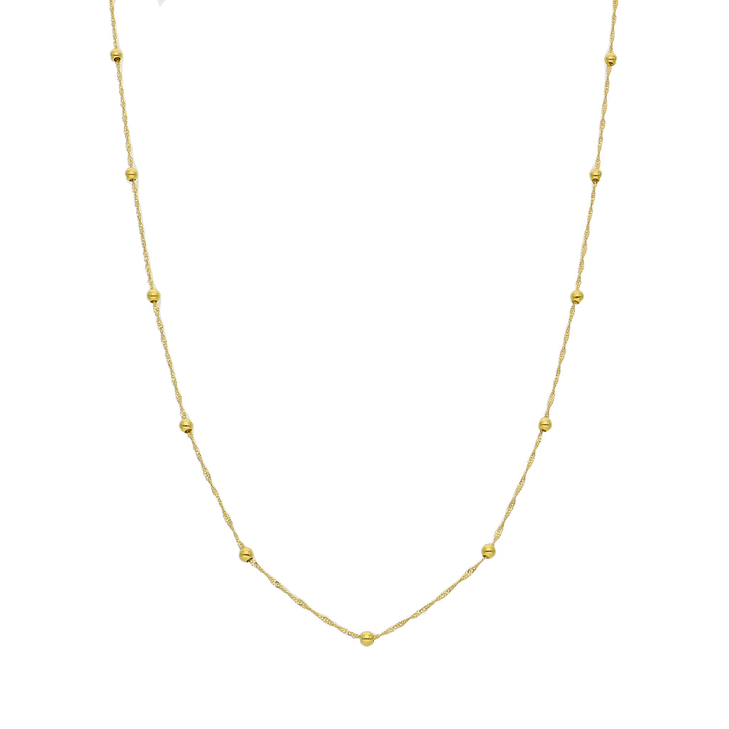 Collar Oro Amarillo 14kt Bolitas P0051812511457
