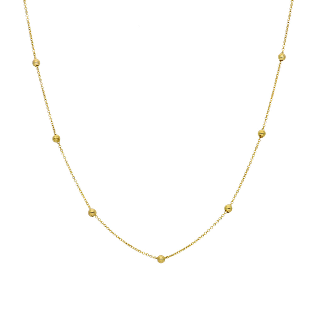 Collar Oro Amarillo 14kt Bolitas P0051812811457