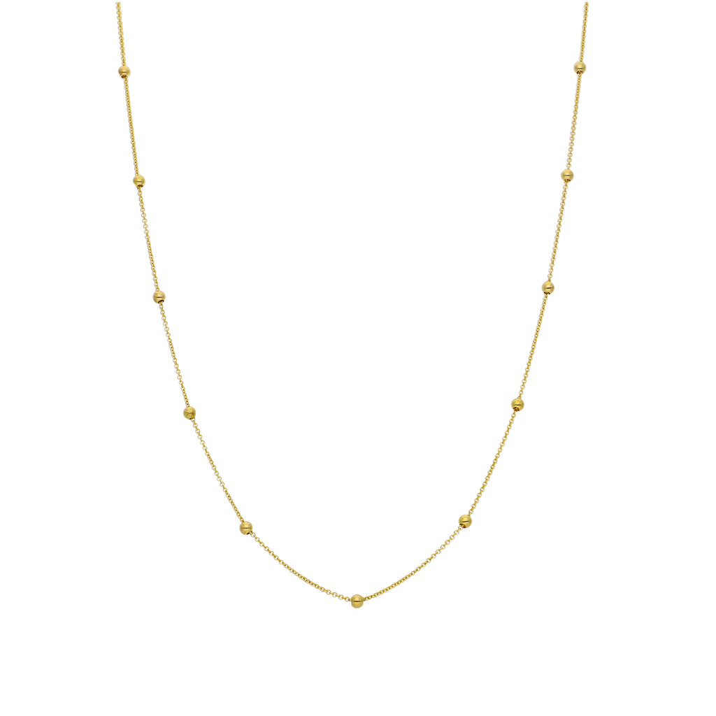 Collar Oro Amarillo 14kt Bolitas P0051812811457