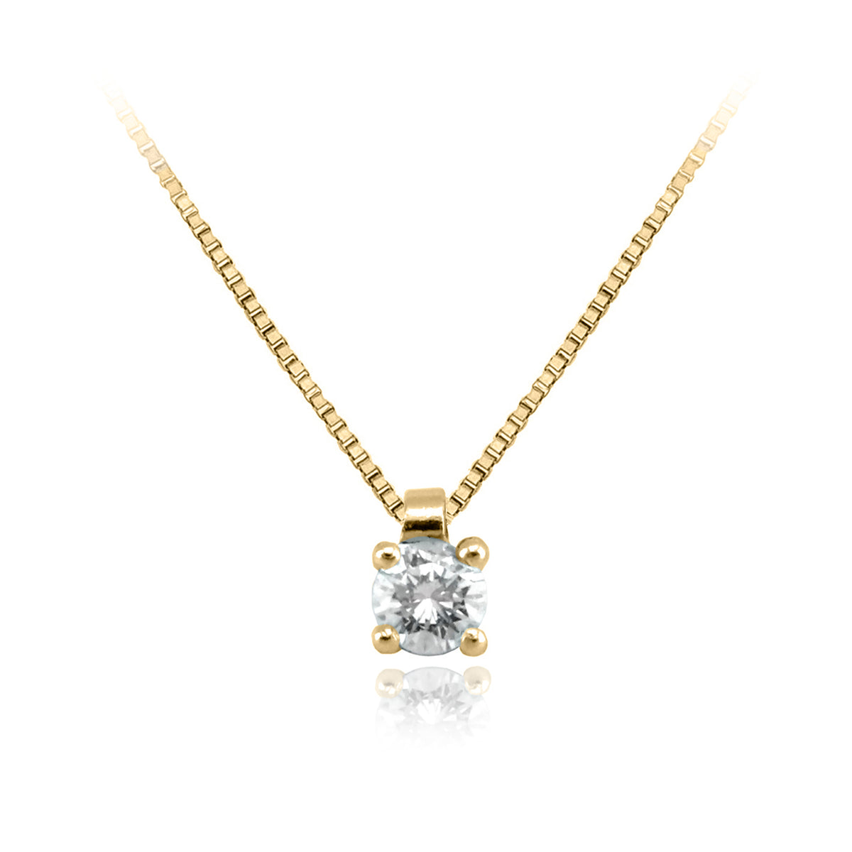 Collar Oro Amarillo y Brillante CO-14701