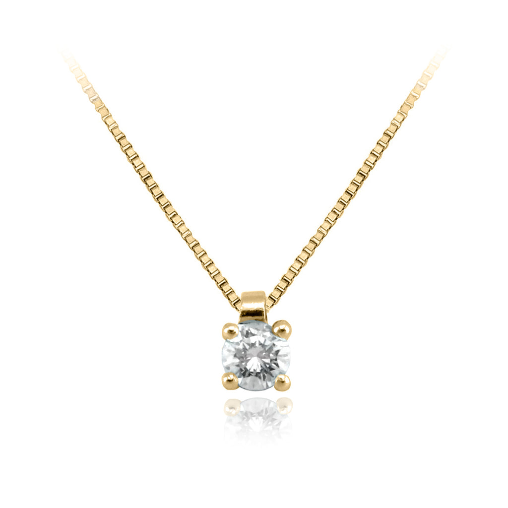Collar Oro Amarillo y Brillante CO-14701