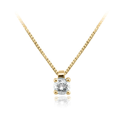Collar Oro Amarillo y Brillante CO-14701