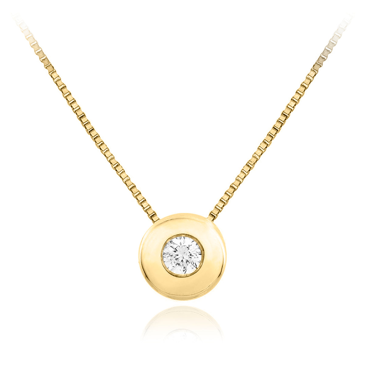 Collar Oro Amarillo y Brillante Punto de Luz CO13299