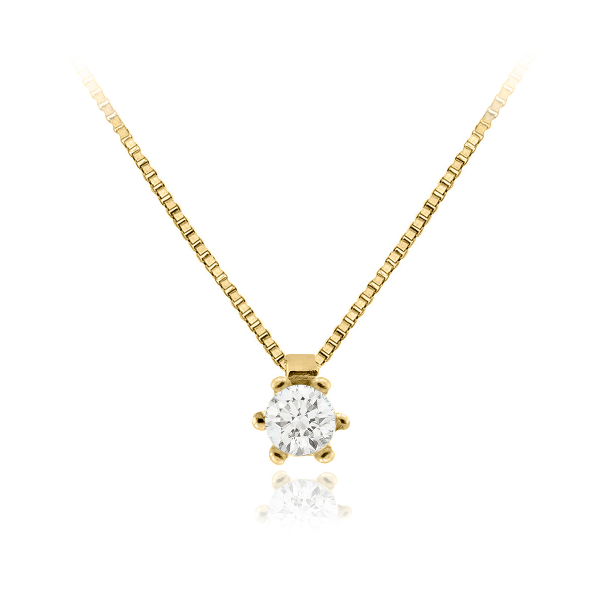 Collar Oro Amarillo y Brillante CO-14697