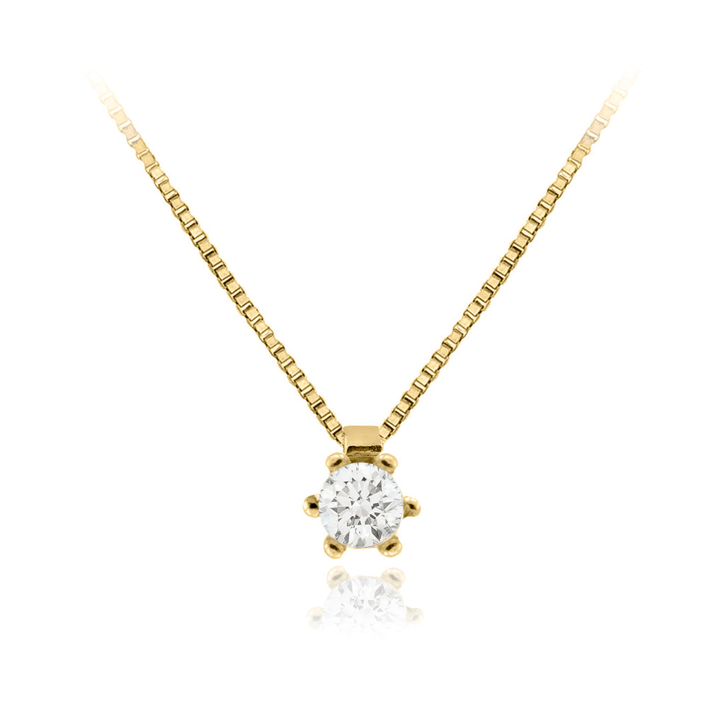 Collar Oro Amarillo y Brillante CO-14697