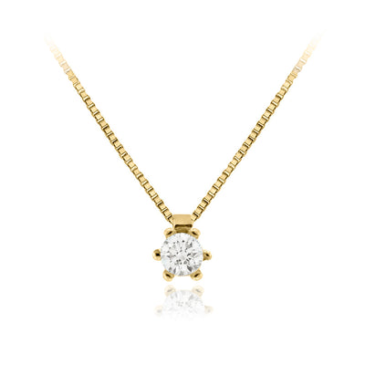 Collar Oro Amarillo y Brillante CO-14697