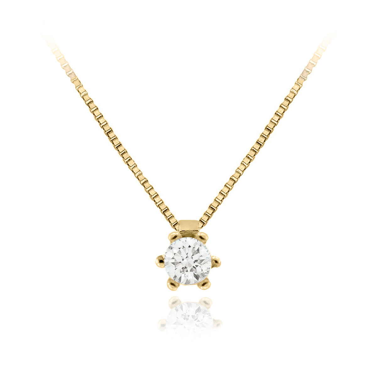 Collar Oro Amarillo y Brillante CO-14703