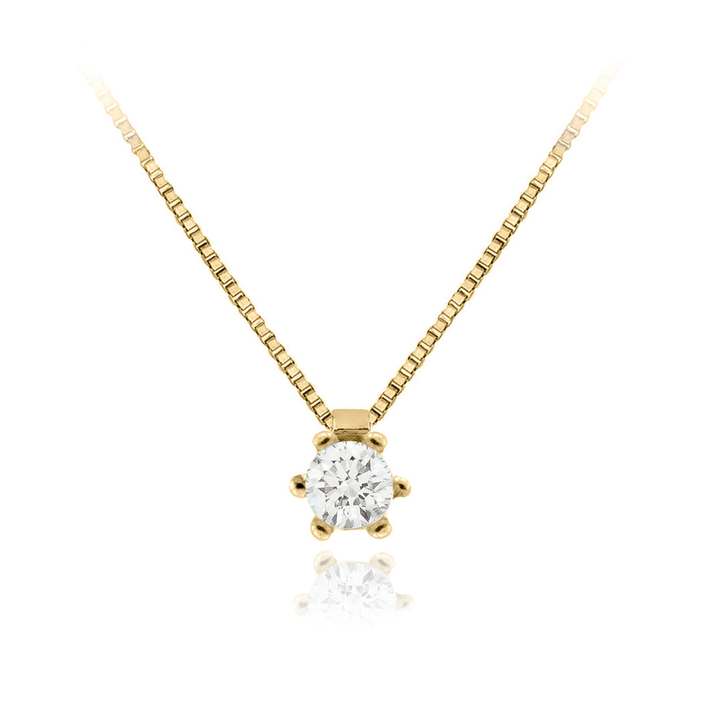 Collar Oro Amarillo y Brillante CO-14703