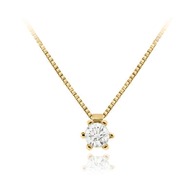 Collar Oro Amarillo y Brillante CO-14703