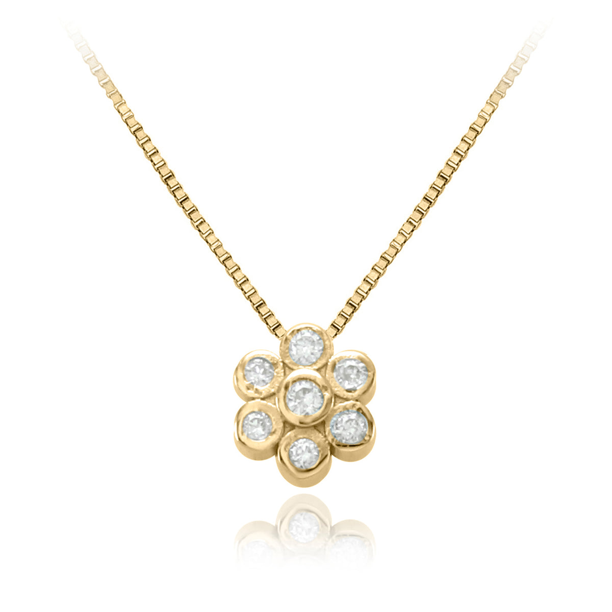Collar Oro Amarillo y Brillantes CO-13790