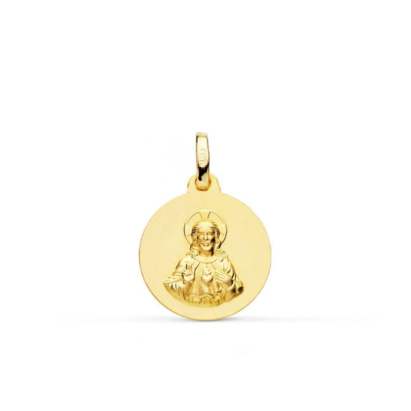 Medalla Oro Amarillo Corazón de Jesús ME12724