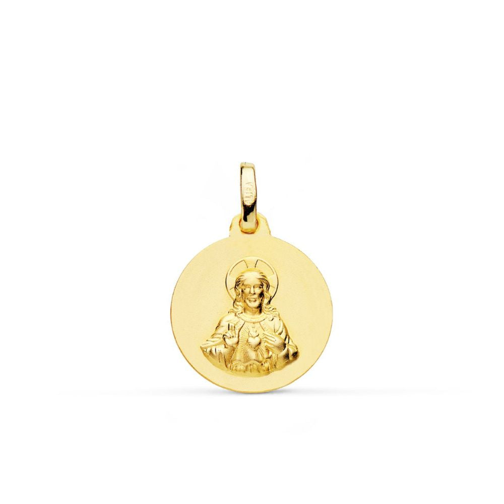 Medalla Oro Amarillo Corazón de Jesús ME12724