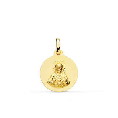Medalla Oro Amarillo Corazón de Jesús ME12724