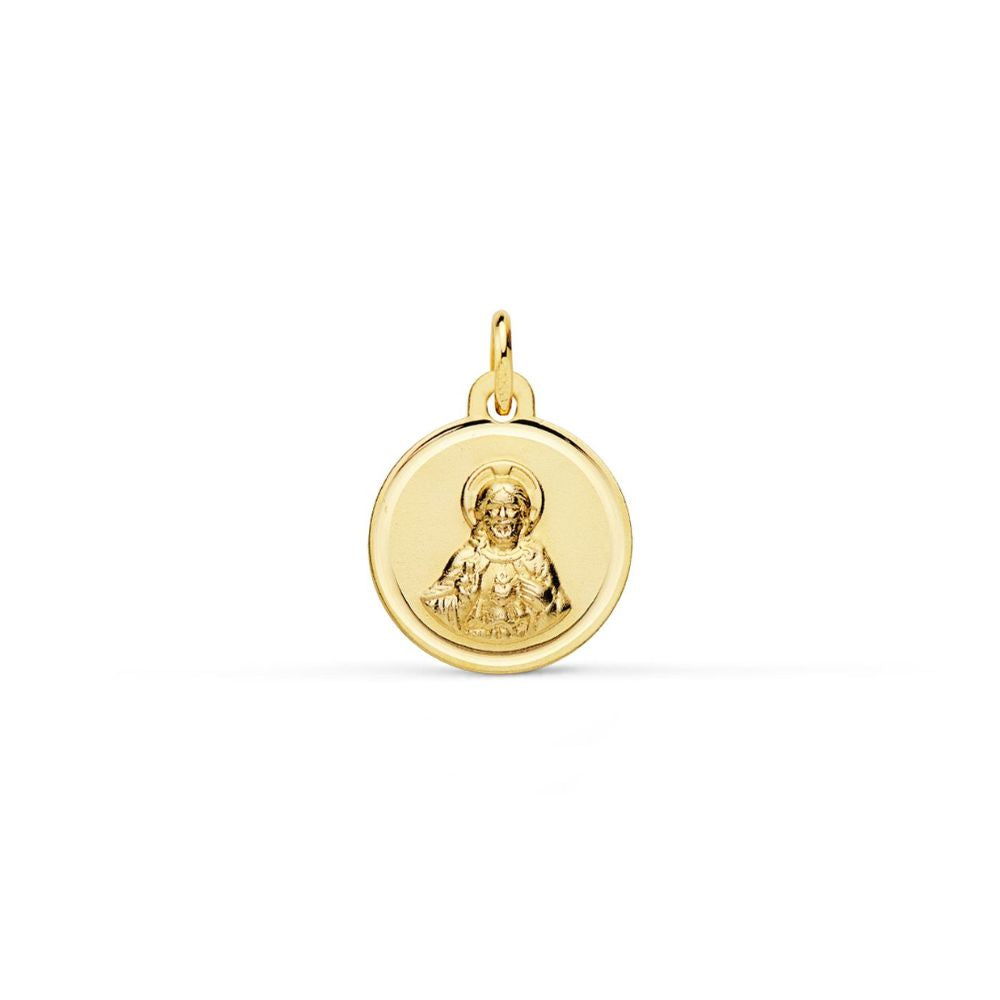Medalla Oro Amarillo Corazón de Jesús ME12726