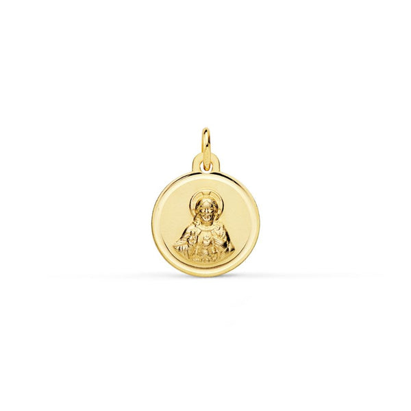 Medalla Oro Amarillo Corazón de Jesús ME12726
