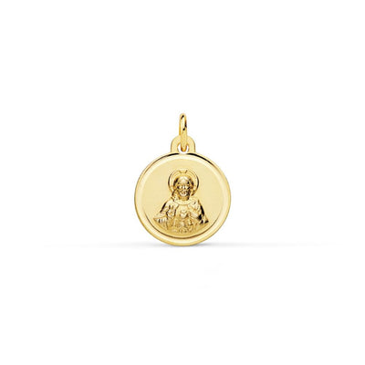 Medalla Oro Amarillo Corazón de Jesús ME12726