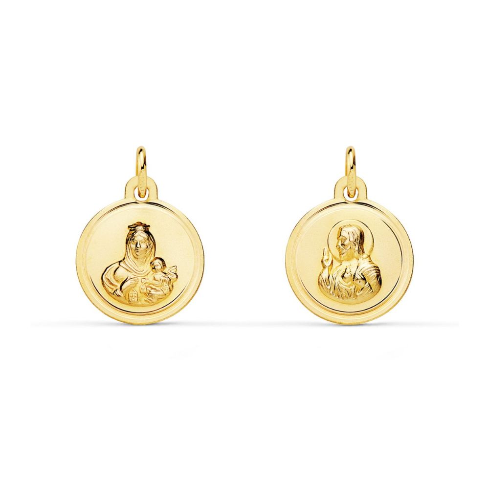 Medalla Oro Amarillo Escapulario ME12735