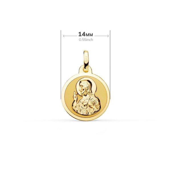 Medalla Oro Amarillo Escapulario ME12736