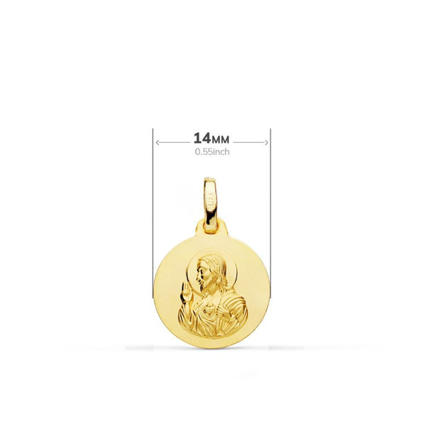 Medalla Oro Amarillo Escapulario ME12737