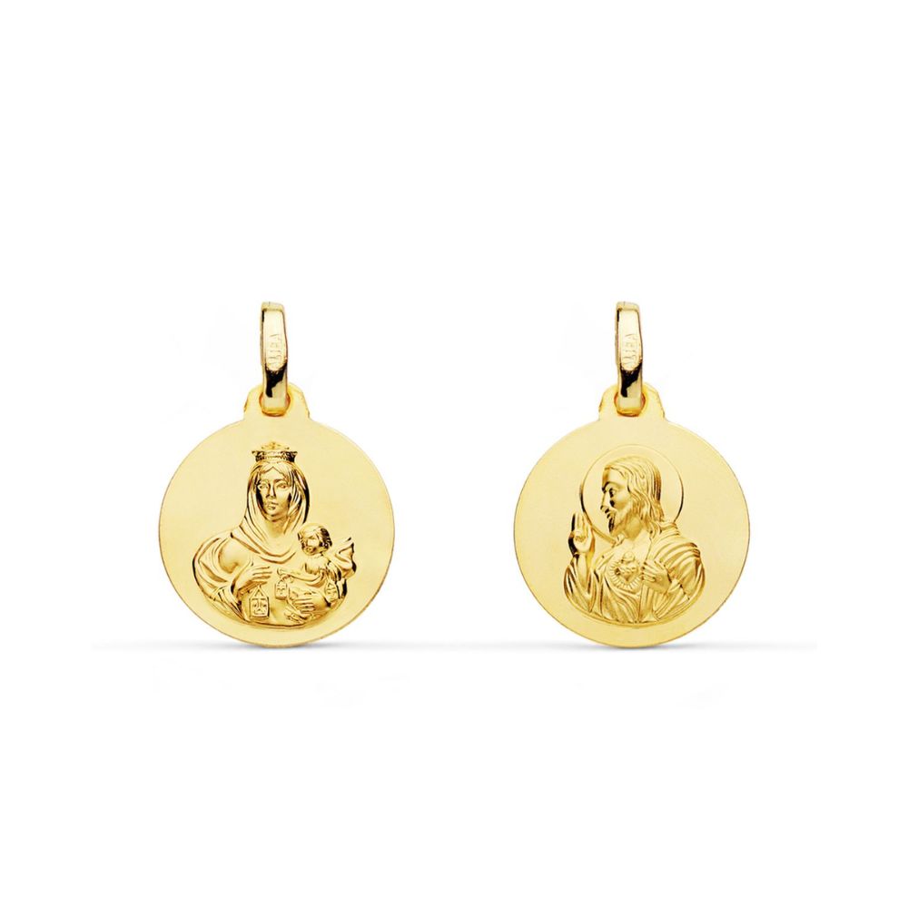 Medalla Oro Amarillo Escapulario ME12737