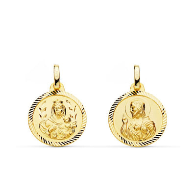 Medalla Oro Amarillo Escapulario ME12738