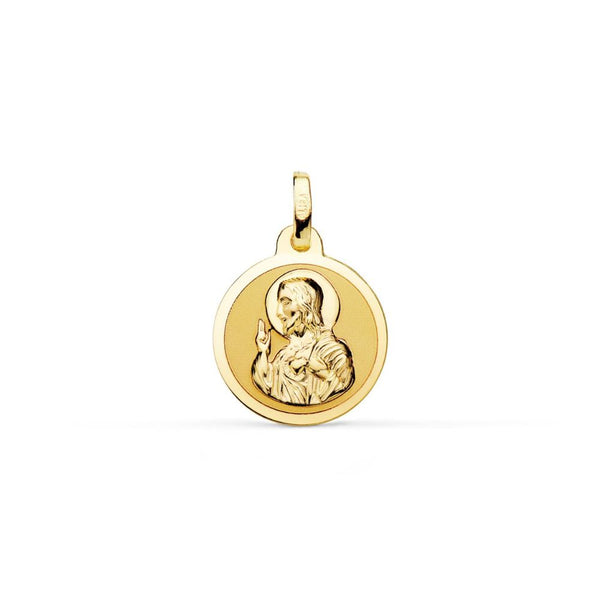 Medalla Oro Amarillo Corazón de Jesús ME12739