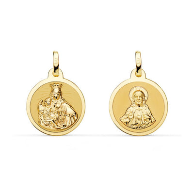 Medalla Oro Amarillo Escapulario ME12740