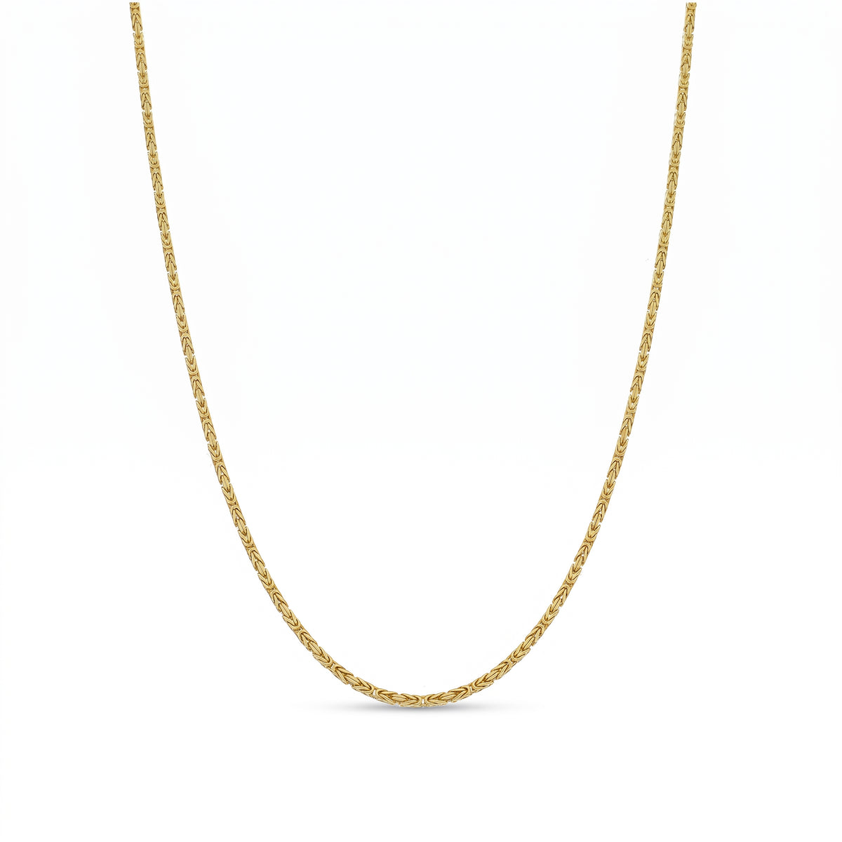 Collar de Oro Amarillo 14K Königskette 45cm | P00521511813450