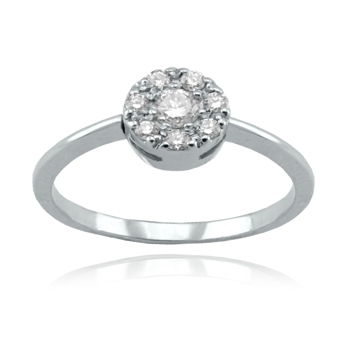 Anillo Oro Blanco y Brillantes AN-13794