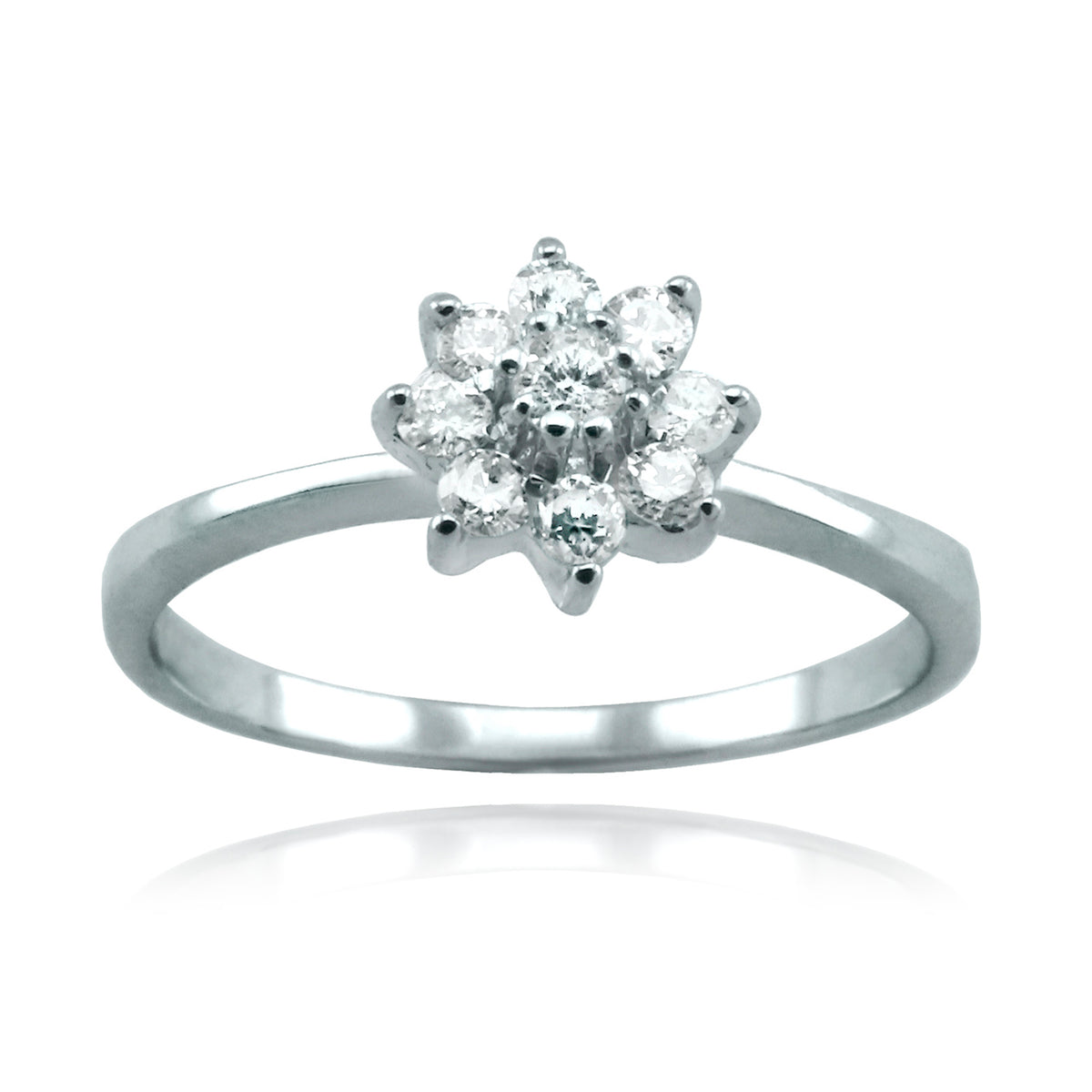 Anillo Oro Blanco y Brillantes AN-14714