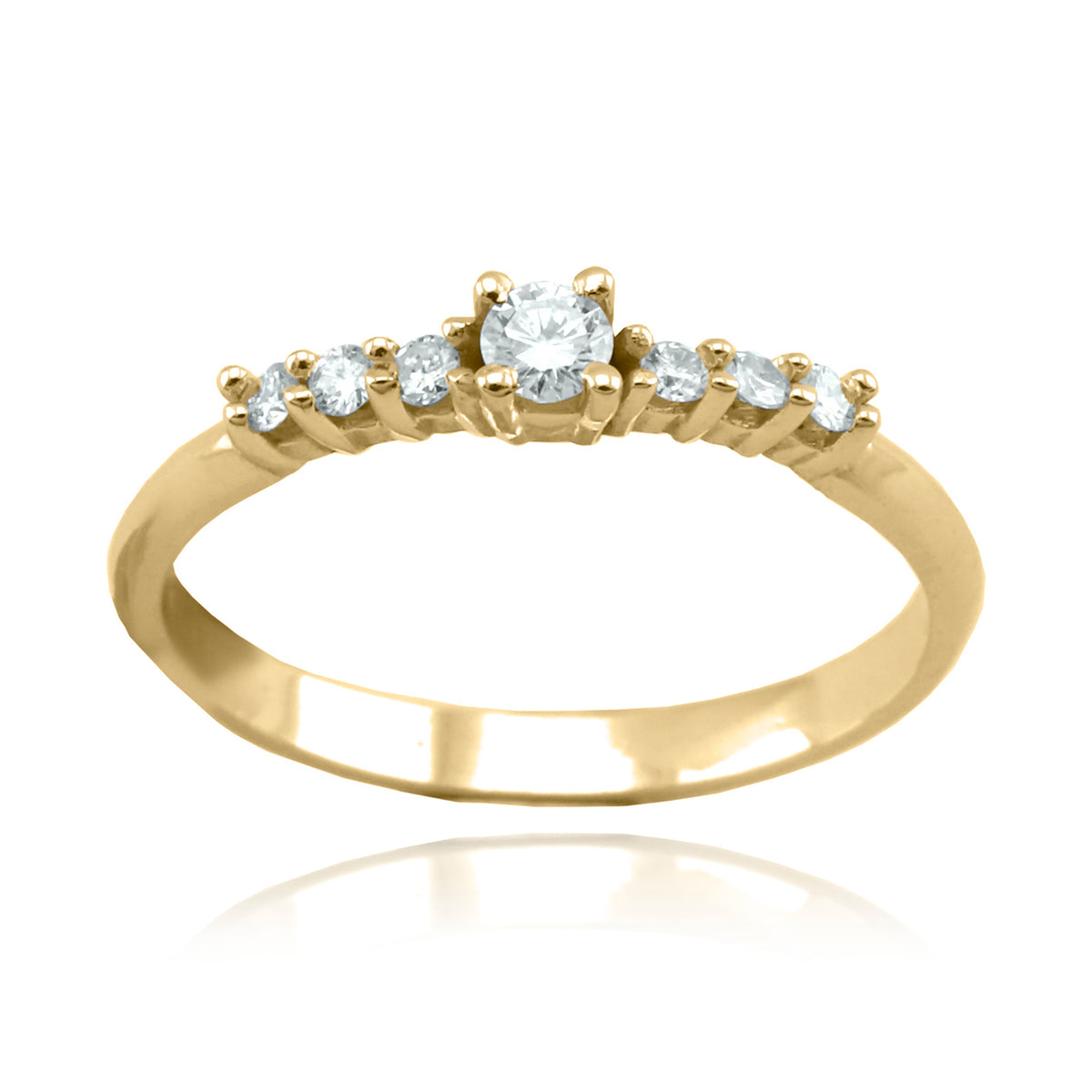 Anillo Oro Amarillo y Brillantes AN-14716