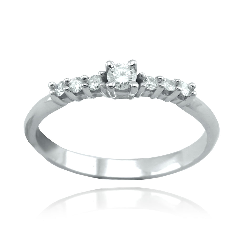 Anillo Oro Blanco y Brillantes AN-14715