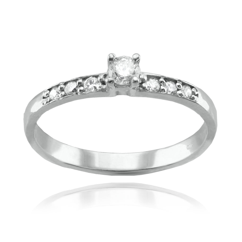 Anillo Oro Blanco y Brillantes AN-14718