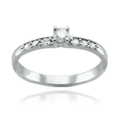 Anillo Oro Blanco y Brillantes AN-14718