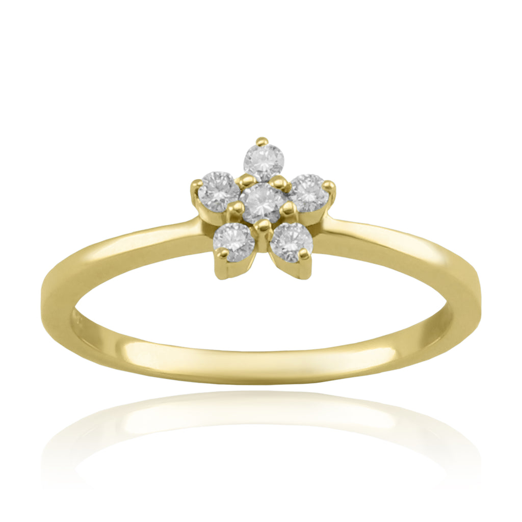 Anillo Oro Amarillo y Brillante AN-14726