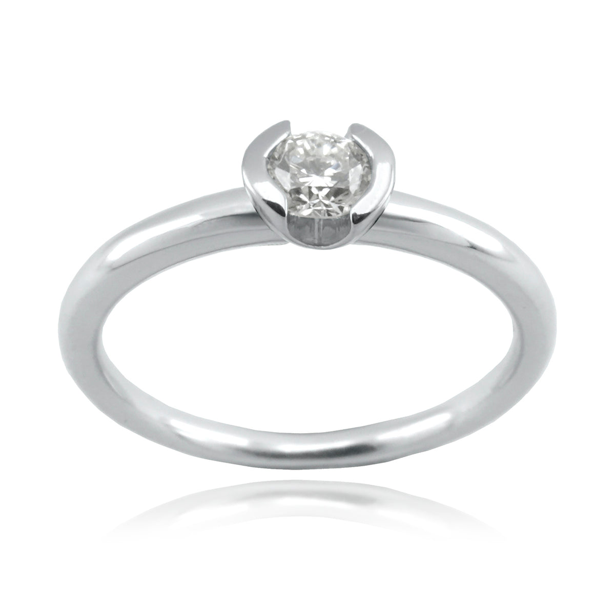 Anillo Oro Blanco y Brillantes AN-14734