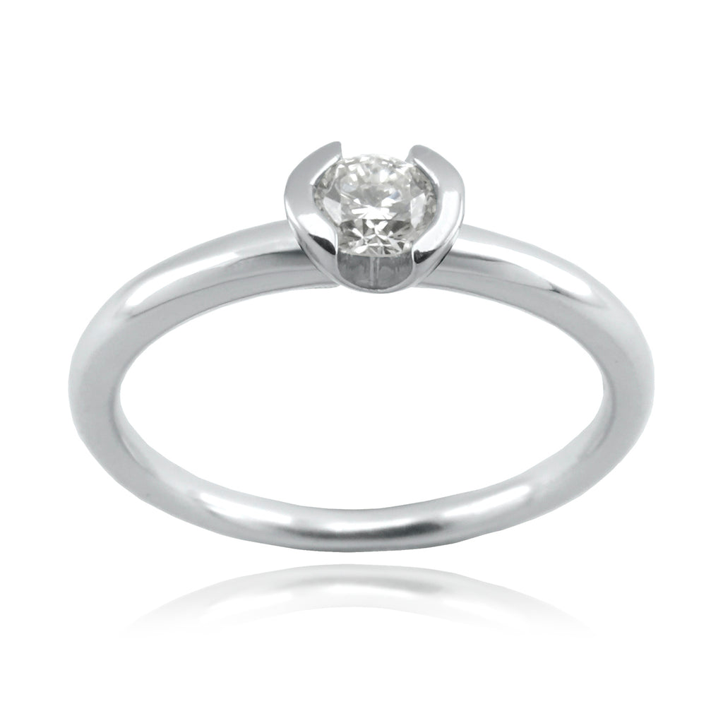 Anillo Oro Blanco y Brillantes AN-14734