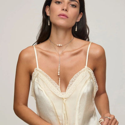 Aros MAJORICA Largos Cadena