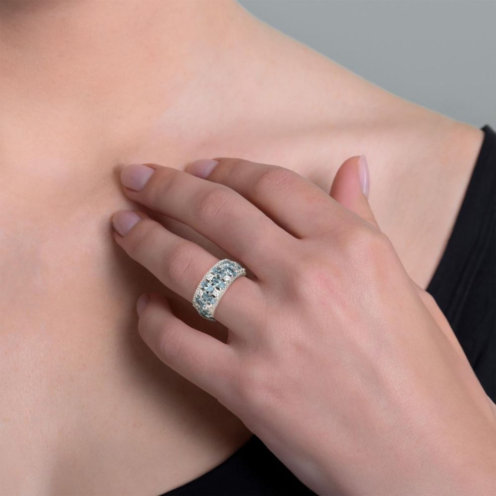 Anillo ARTLINEA Plata y Circones ZAN590AZ