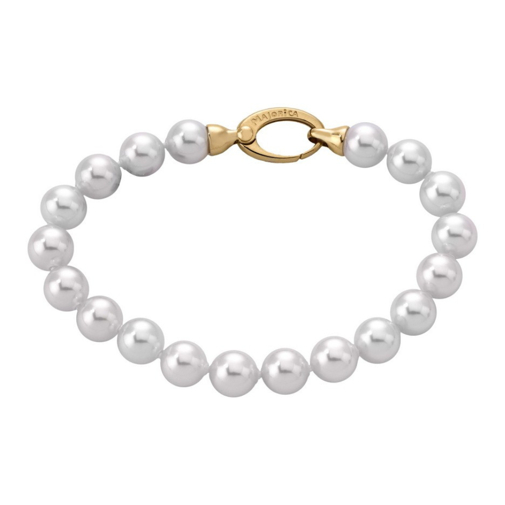 Pulsera Majorica Lyra Dorada 8mm