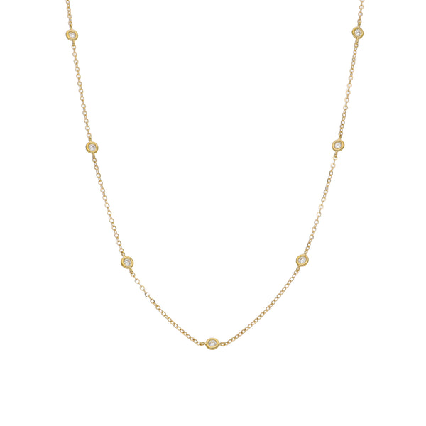 Collar Oro Amarillo 14kt Circón P00518198702380